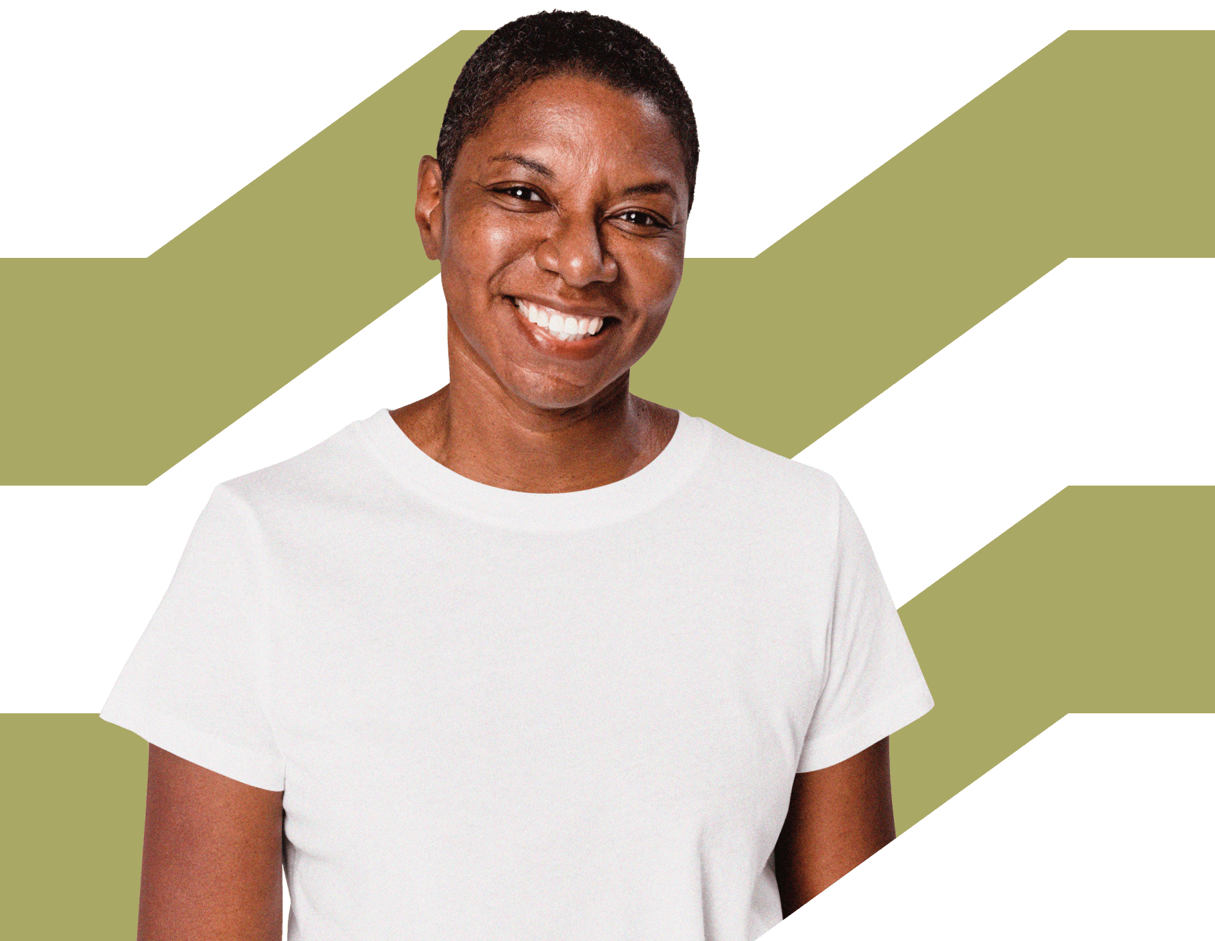 Mulher negra sorrindo